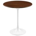 Orren Ellis Lippa 20" Round Side Table Wood/Stainless Steel in White/Brown | 20 H x 19.5 W x 19.5 D in | Wayfair A62FA88B8AAE4A9CA5D8A03EA7C1320A