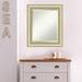 Rosdorf Park Desnee Plastic Framed Wall Mounted Accent Mirror in Brushed Finish Plastic | 25 H x 21 W x 1.25 D in | Wayfair