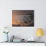Trinx Creation Of The World Romans 1:20 Christian Wall Art Bible Verse Print Ready To Hang Canvas in Brown | 16 H x 12 W x 1.25 D in | Wayfair
