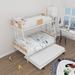 Isabelle & Max™ Twin Over Full Bunk w/ Trundle Metal, For Kids, Teens, White, Size 66.54 H x 55.91 W x 77.17 D in | Wayfair
