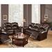 Red Barrel Studio® 2 Piece Faux Leather Reclining Living Room Set Faux Leather in Brown | 40 H x 79 W x 38 D in | Wayfair Living Room Sets