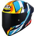 KYT TT-Course Tati Replica Helm, blau-gelb, Größe S