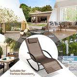 VredHom Rocker Chaise Lounge Chair with Pillow - 57.9" L x 24.41 " W x 35.2 " H
