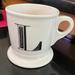 Anthropologie Kitchen | Anthropologie L Mug Monogrammed Offwhite Black Initial 4” H 3 7/8” W Sto | Color: Black/White | Size: Os