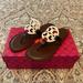 Tory Burch Shoes | Nib Tory Burch Miller New Cream Perfect Navy Sandals Womens Sz 7.5 Medium | Color: Brown/Cream | Size: 7.5 M