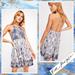 Free People Dresses | Free People Beach Day Halter Mini Dress In Blue & Ivory | Color: Blue/White | Size: Various