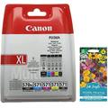 Ink Jungle Set of 5 PGI570XL Black CLI571 Black Cyan Magenta Yellow Ink Cartridge Combo Pack For Canon PIXMA MG7750 MG7751 MG7752 MG7753 MG6850 MG6851 MG6852 MG6853 MG5750 Printers Wildflower Pack