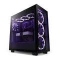 NZXT H7 Elite - CM-H71EB-01 - ATX Mid Tower PC Gaming Case - Front I/O USB Type-C Port - Quick-Release Tempered Glass Side Panel - Vertical GPU Mount - Integrated RGB Lighting - Black