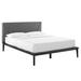 Dakota Upholstered Queen Platform Bed by Modway in Black/White | 42 H x 67 W x 88.5 D in | Wayfair MOD-6670-BLK-GRY