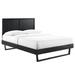 Alana Full Wood Platform Bed w/ Angular Frame by Modway in Black/White | 51 H x 57 W x 78 D in | Wayfair MOD-6616-BLK