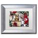 Trademark Fine Art 'Christmas Puppies On the Loose' by Jenny Newland - Picture Frame Print on Canvas Canvas, in Green | Wayfair ALI1921-S1114MF
