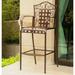 Lark Manor™ Apisan Patio Bar Stool Metal in Brown | 48 H x 24 W x 25 D in | Wayfair 97CAA72AF9A043DDADE9269782C61AFB