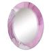 East Urban Home Purple Liquid Art Waves I - Modern Wall Mirror Oval in White | 36 H x 24 W x 0.24 D in | Wayfair 1F737EA025D84BCF96356224C47183D0