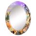 East Urban Home Rocky Shore w/ Lonely Tree & Rainbow Horizon - Nautical & Coastal Wall Mirror Oval | 30 H x 20 W x 0.24 D in | Wayfair