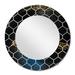 East Urban Home Female Eyes w/ Black Skin w/ A Gold Chain - Modern Wall Mirror | 24 H x 24 W x 0.24 D in | Wayfair 6CACBFA3111246ADAF7131ED8AEC075B