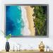 Rosecliff Heights Aerial View Of Sea & Turquoise Beach - Nautical & Coastal Canvas Wall Art Print Canvas in Blue/Green | 12 H x 20 W in | Wayfair