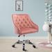 Everly Quinn Office Task Chair Upholstered in Pink | 35.66 H x 22.25 W x 20.88 D in | Wayfair 7B703F5958B843778AF8139C56CAC388