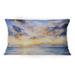 East Urban Home Yellow Sunset Over Blue Lake -1 Nautical & Coastal Printed Throw Pillow Polyester/Polyfill blend | 12 H x 20 W x 5 D in | Wayfair