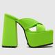 Shellys London shellys hex heeled high heels in lime