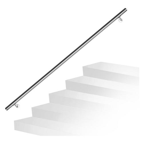 Edelstahl Handlauf, Geländer Wandhandlauf Rostfrei Treppengeländer Für Innen & Außen 180cm – Silber