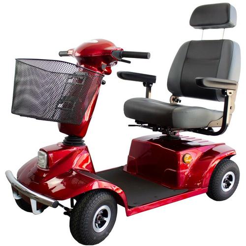 Scooter für Behinderte | 4 Räder | Premium | Abmontierbar | Kapazität 30 km | 12V | Bordeaux |
