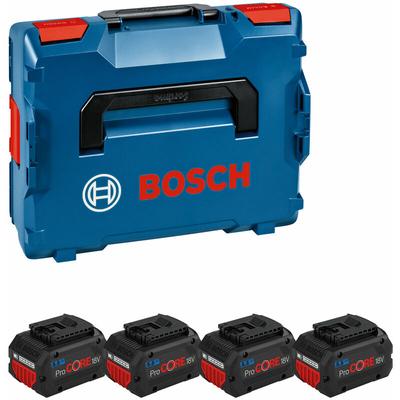 Bosch - 4x ProCORE18V 5.5Ah Professional Set 18 v 4x Akku 5,5 Ah Li-Ion + L-Boxx ( 1600A02A2U )