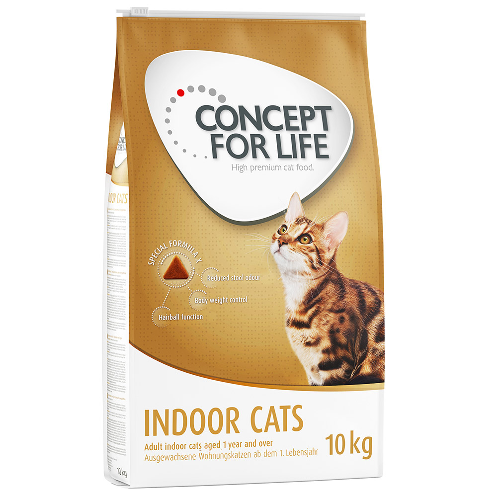 2x10kg Indoor Cats Concept for Life Dry Cat Food