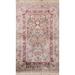 Vegetable Dye Floral Kashan Persian Rug Hand-knotted Wool Carpet - 3'1" x 4'11"