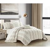 NY&C Home Desiree 5 Piece Clip Jacquard Cotton Shell Comforter Set