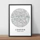 London City Map Print, Street Map Art, London Map Poster, London Map Print, City Map Wall Art, London Map, Travel Poster, Map Print