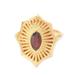 Web Magic,'Garnet Ring in 18k Gold-Plated Silver'