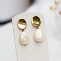 Kate Spade Jewelry | Last Onekate Spade Baroque Pearl Earrings | Color: Gold/White | Size: Os