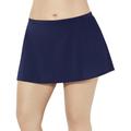 Plus Size Women's Chlorine Resistant A-line Swim Skirt by Swimsuits For All in Navy (Size 28)