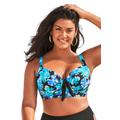 Plus Size Women's Confidante Bra Sized Underwire Bikini Top by Swimsuits For All in Blue (Size 44 F)