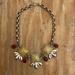 Anthropologie Jewelry | Anthropologie Gold And Rust Necklace | Color: Gold/Red | Size: Os