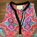 Anthropologie Tops | 100% Silk - Vanessa Virginia - Anthropologie - Size Large - Paisley Print Top | Color: Black/Orange/Pink/Purple/White | Size: L