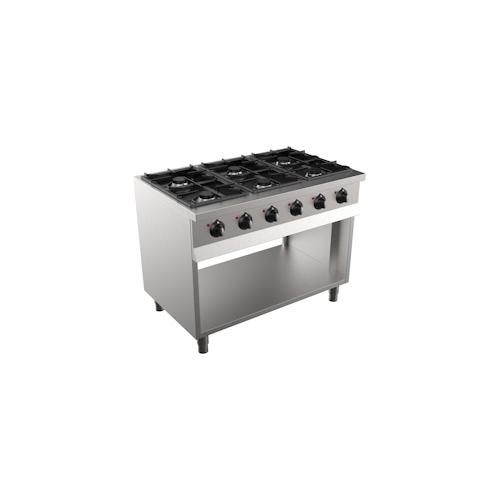 Gasherd - 6 Brenner - 39 kW - 1100 x 700 x 900 mm