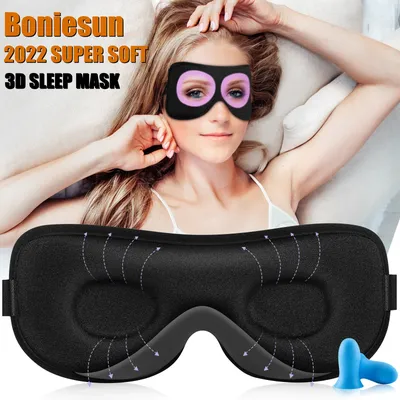 Boniesun-Masque oculaire ultra-doux pour dormir masques de sommeil à occultation totale pour femmes