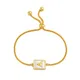 Bracelet coquillage lettre Bracelet breloque initiale pour femmes chaîne en acier inoxydable