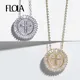 FLOLA – collier en zircon cubique plaqué or pour femmes avec pendentif croix en cristal longue