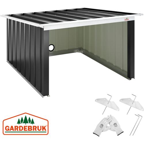 Mähroboter Garage Metall Wetterbeständig Kabelführung 4x Erdanker Carport Rasen Garten Pultdach