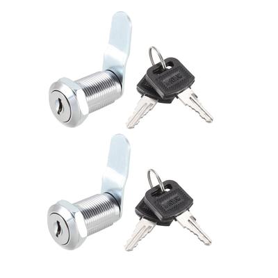 2pcs Cam Lock 25mm Cylinder Length Fit on Max 5/8-inch Panel Keyed Different - 25mm Keyed Different