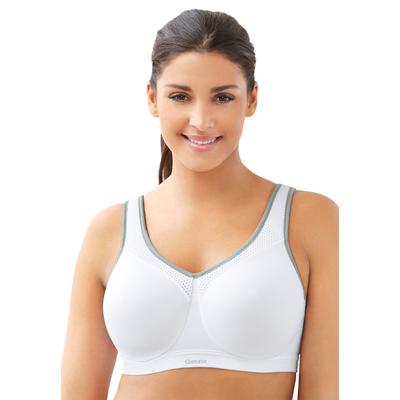 Plus Size Women's Glamorise® Wonderwire® High-Impact Underwire Sport Bra 9066 by Glamorise in White Gray (Size 36 B)