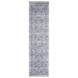 White 24 x 0.47 in Indoor Area Rug - Charlton Home® Jase Oriental Gray/Dark Gray Area Rug | 24 W x 0.47 D in | Wayfair