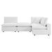 Commix 4-Piece Sunbrella Outdoor Patio Sectional Sofa by Modway Wood in Gray/White | 32 H x 109 W x 72 D in | Wayfair EEI-5582-WHI