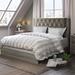 ClickDecor Kenton Panel Bed Frame w/ Diamond Tufted Headboard Upholstered/Polyester in Gray | 57.87 H x 57.87 W x 83.07 D in | Wayfair FUBD10042B