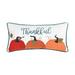 East Urban Home Thankful Pumpkins Applique & Embroidered Pillow Polyester/Polyfill/Cotton | 10 H x 20 W x 3 D in | Wayfair