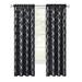 Red Barrel Studio® Bombay Geometric Double Layer & Light Filtering Rod Pocket Curtain Panels Polyester in Black | 63 H x 52 W in | Wayfair