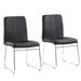Orren Ellis Modern Dining Chairs w/ Faux Leather & Chrome Legs, Side Chairs w/ Removable Soft Cushion For Dining Room | Wayfair