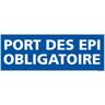 Signaletique.biz France - Panneau d'obligation Port des epi obligatoire. Obligation Signalisation
